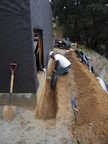 Pepe trenching for drainage....