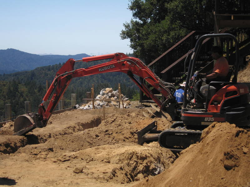 Last of the trenching...