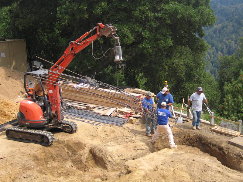 The first pier cage is moved into...