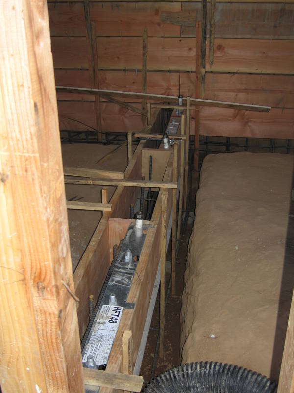 Under the house, more engineered frames....