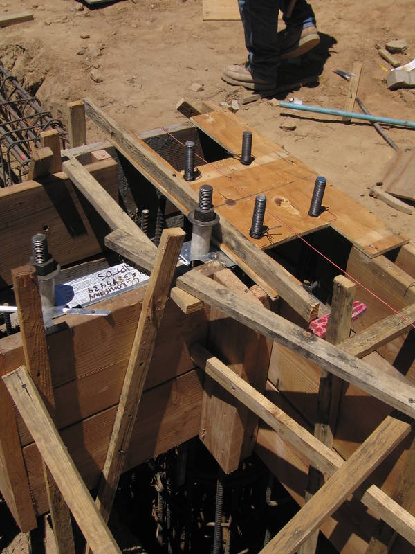 The first (east) moment frame assembly...