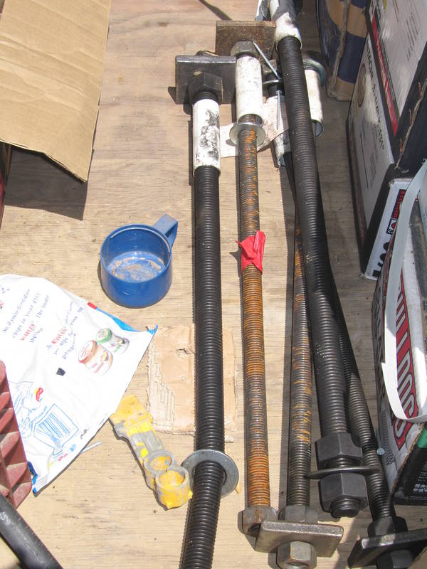 Closeup of one of the moment frame...