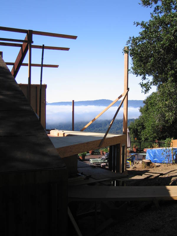 The remaining old roof decking was...