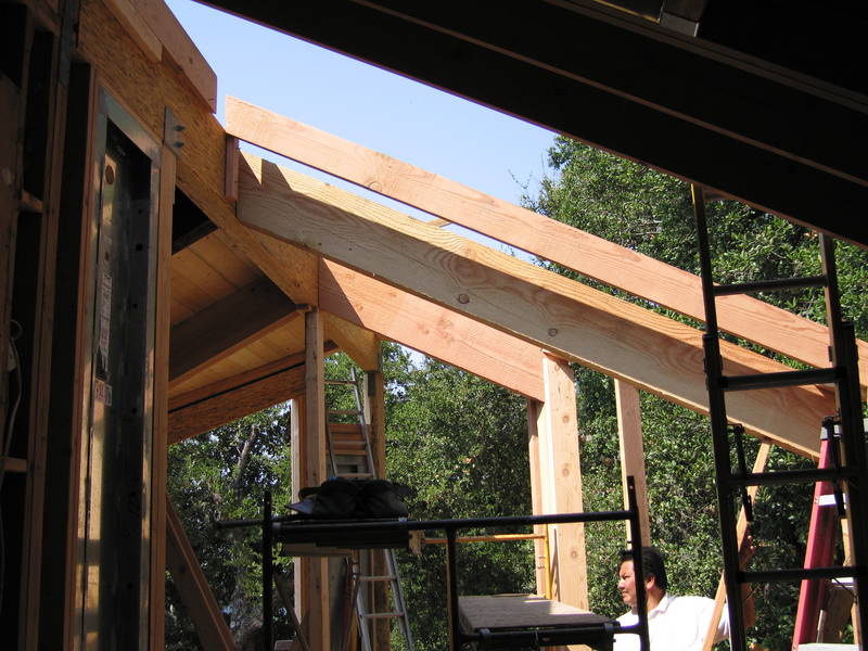 Rafters in place ......