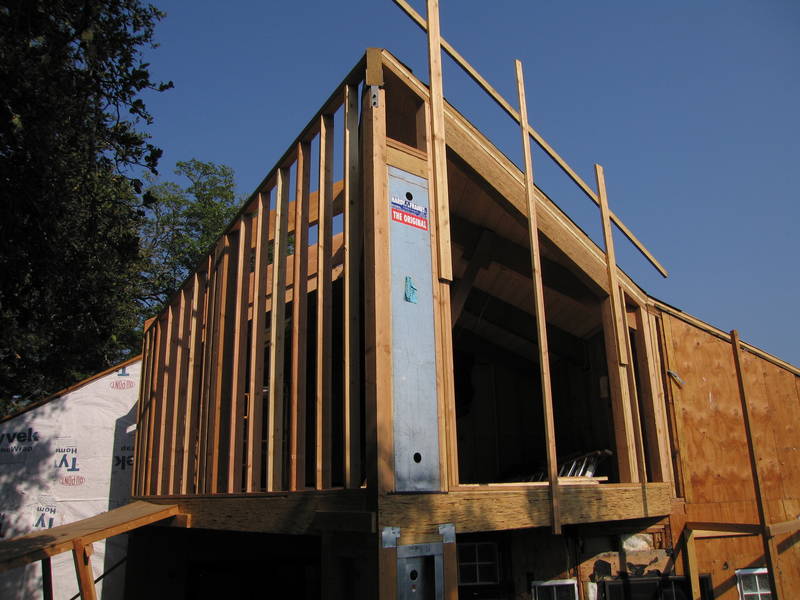 The north wall framed. This needs some...