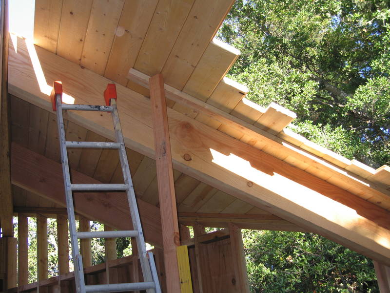 The north ceiling is set in......