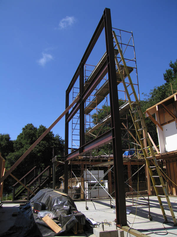 Looking at the frame towards the west....