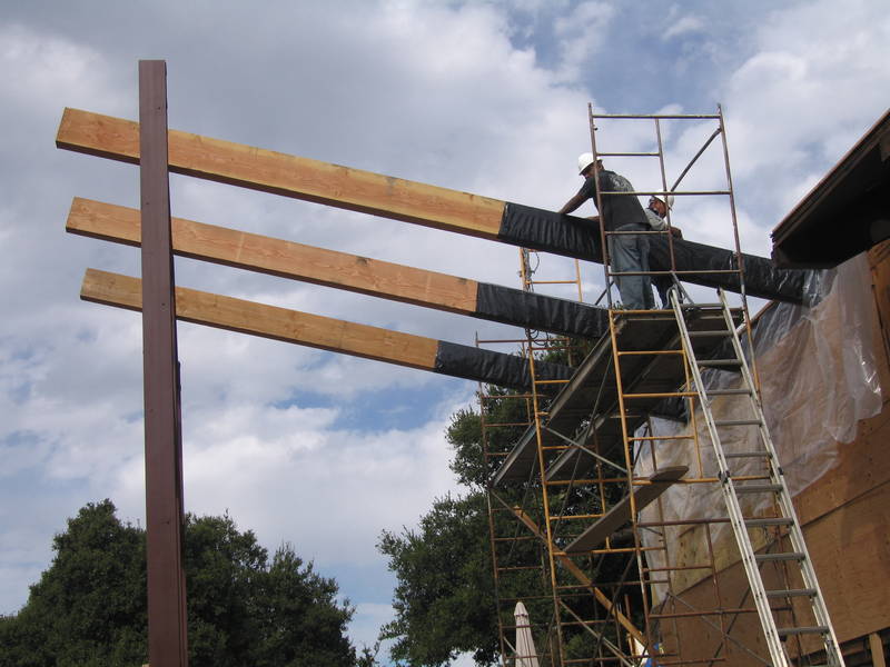 After the temporary walls and plastic...