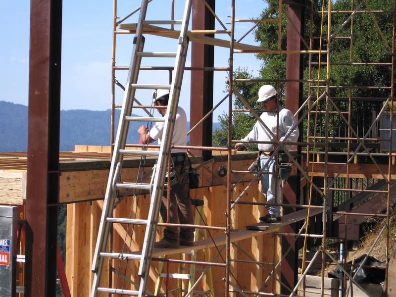 Even up here, there's a sill plate. Up...