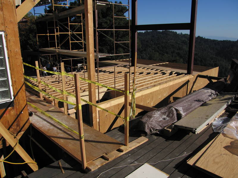 Great room floor joists. About half of...