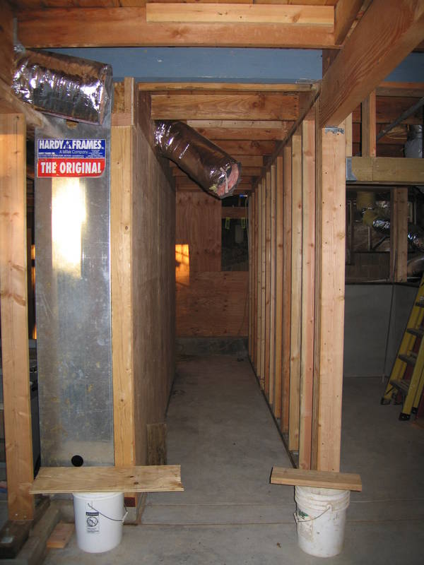 Stair hall, with storage to the right....