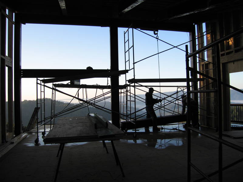 Using a very heavy duty C-clamp to lower...