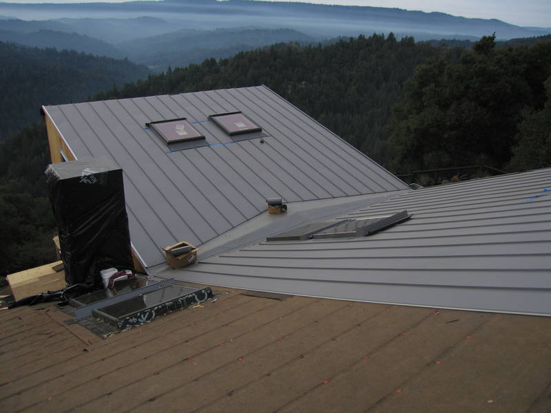 Great room is roofed; the south side of...