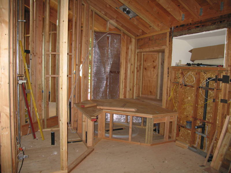 The tub not quite done (there's a jog...