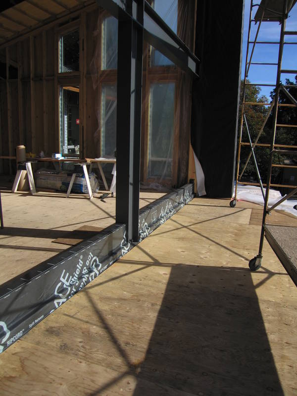 The curb which forms the base for the...