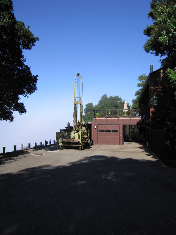 Drill rig in place...