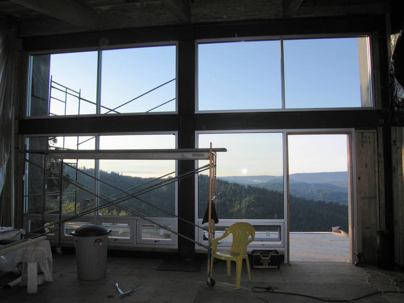 The storefront windows were installed...