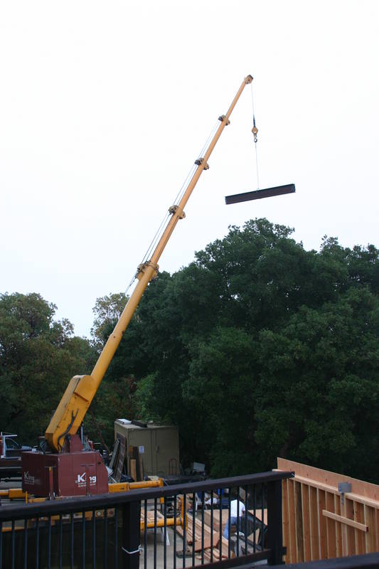 The first pair of small beams is...