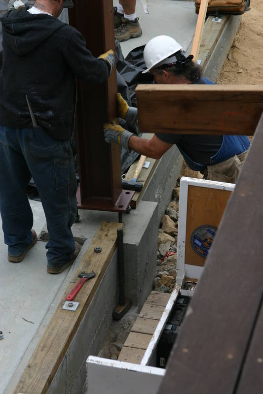 Lining it up on the bolts....