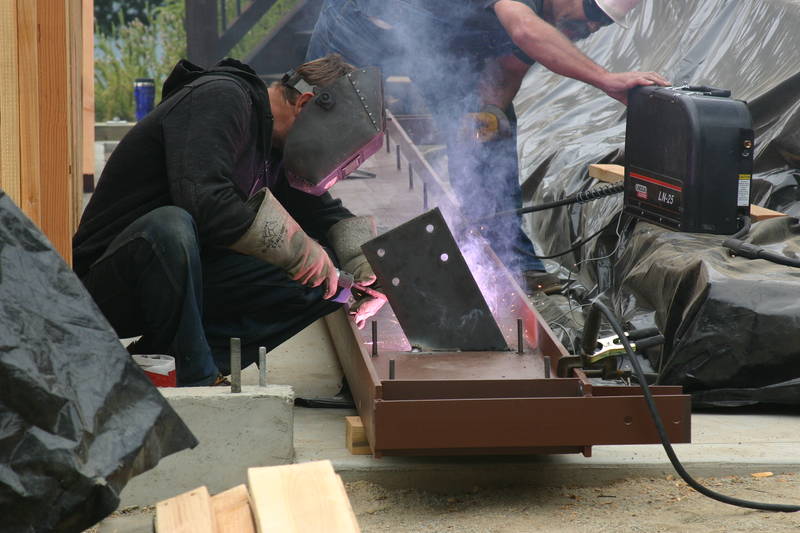 Weldmaster Clay starts to weld the...