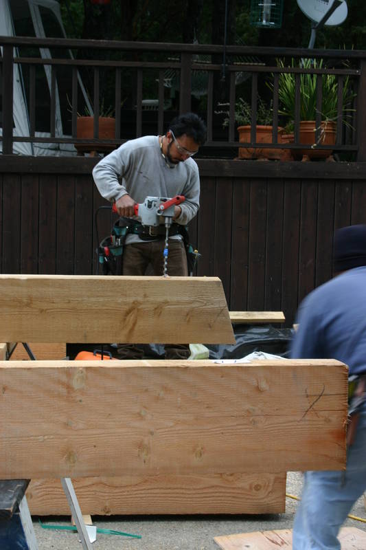 Valente drills out the end of the slot...