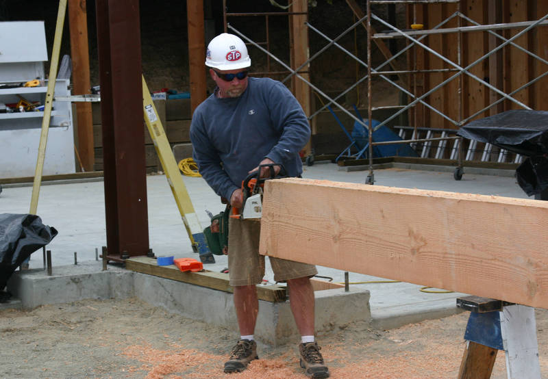 Jimmy takes out the core with the...