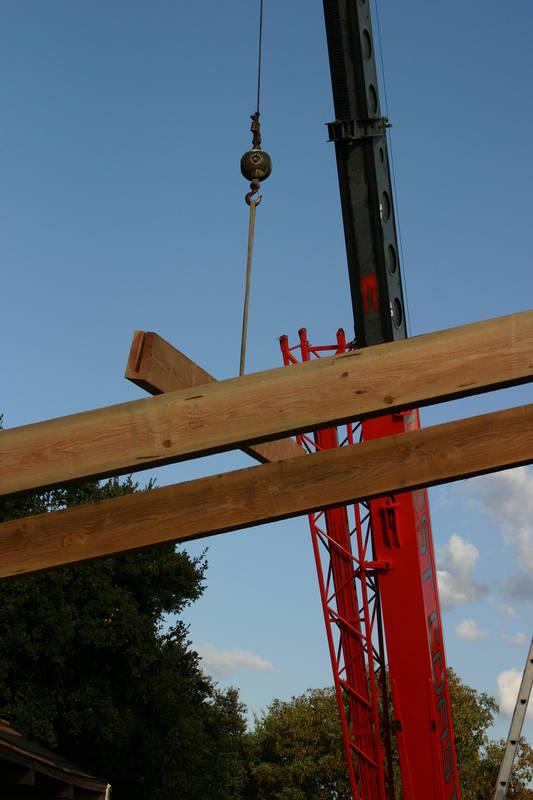 The third rafter went up backwards so it...