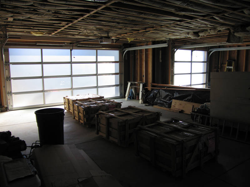 View from inside the garage. Love those...