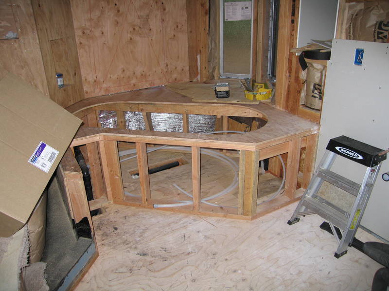 A hole for the tub...