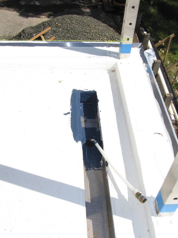 One corner and drain hole done. This is...