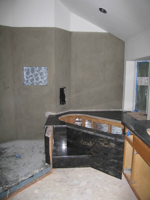 The granite arrives and much of it is...