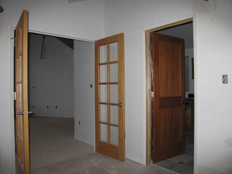 Our new bathroom door. It's a simple...