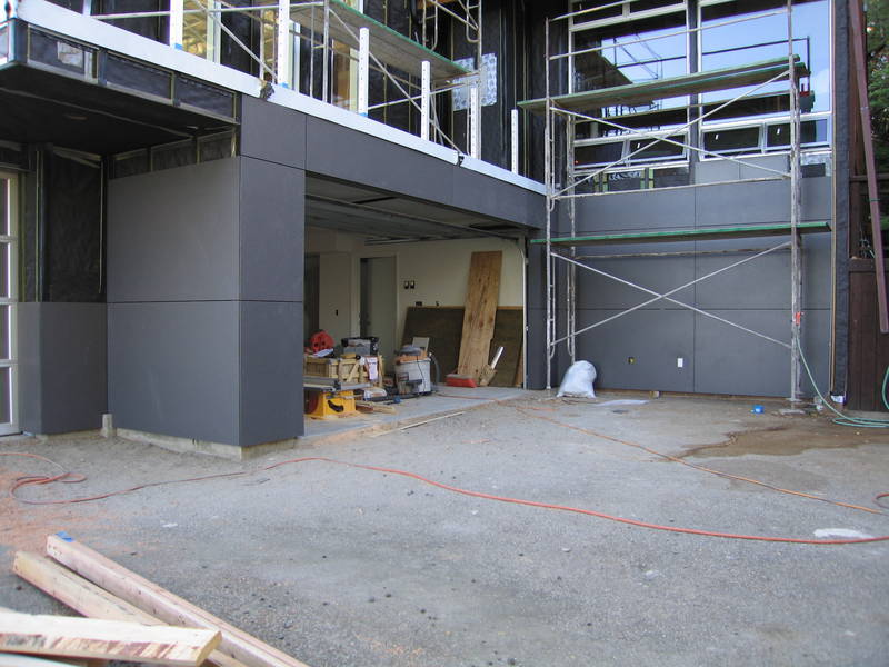 The front of the garage is really...