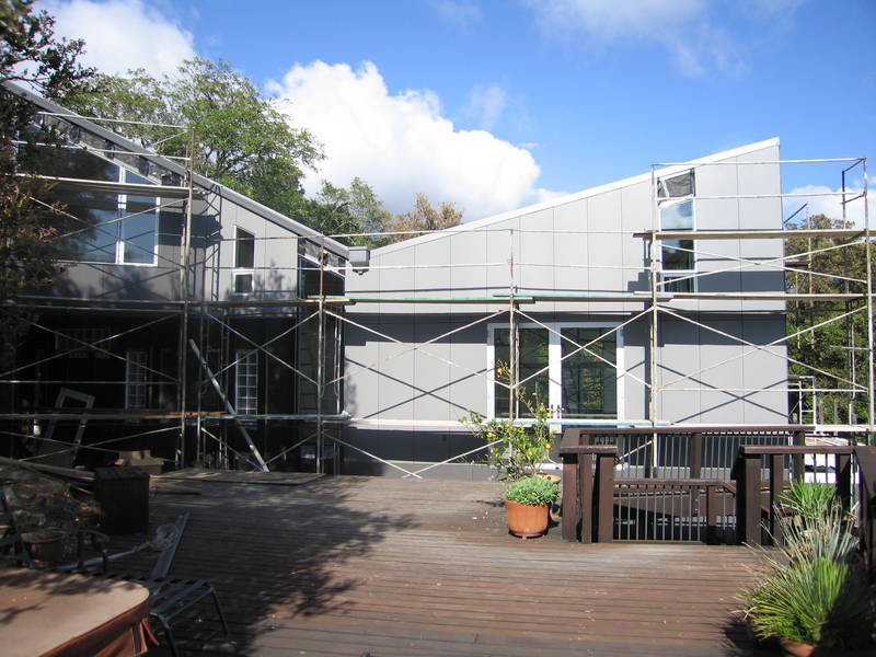 The west wall is complete all the way...