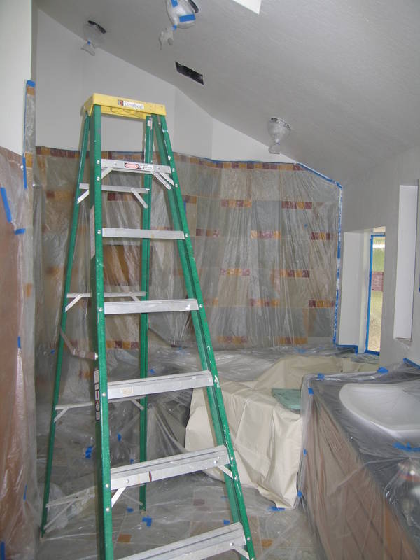 Painting the bathroom. Prep takes longer...