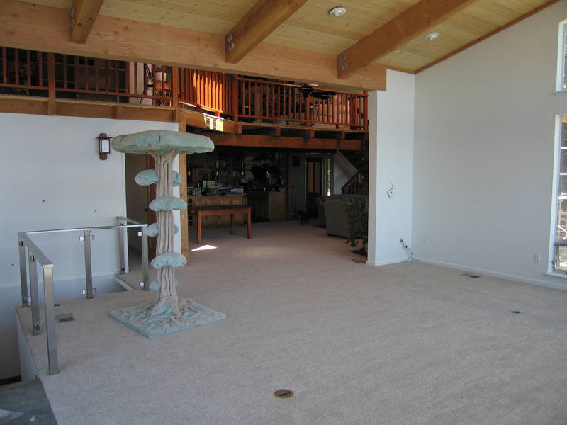 Looking back at a sea of carpet....