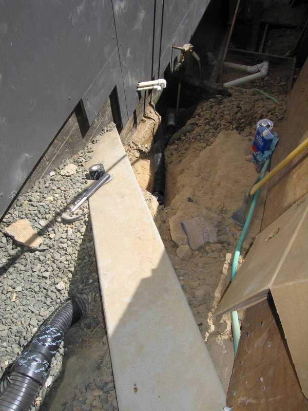 Where's the water? Perforated drains...