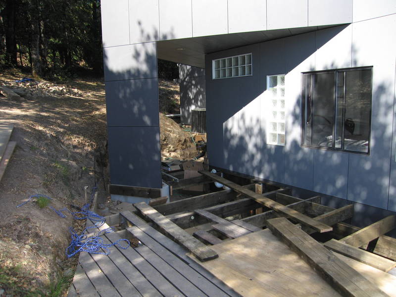 New joists 'sistered' on to the old....