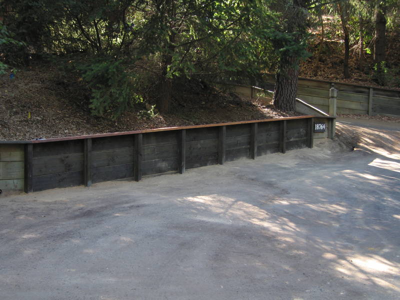 The retaining wall is done. As usual,...