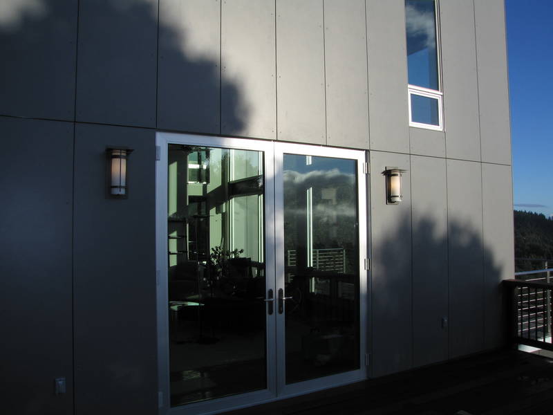 By the patio doors, the same lights as...