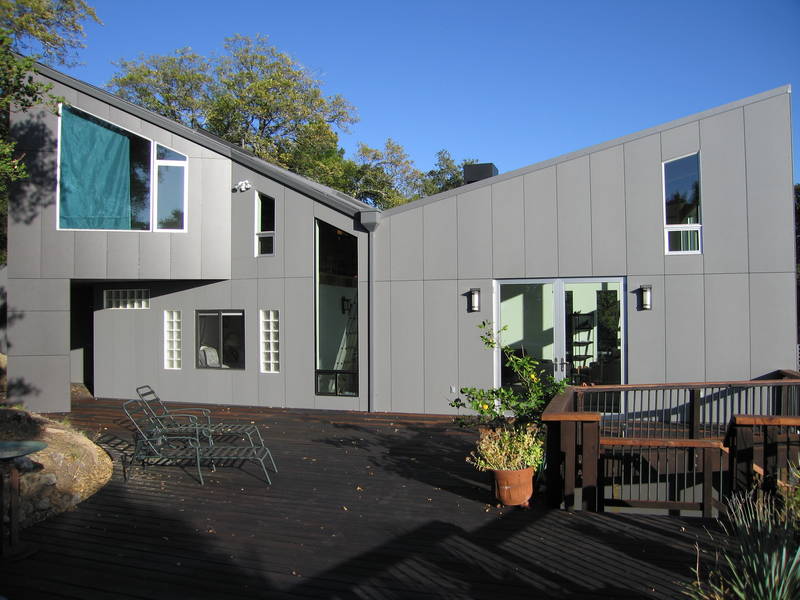 The back of the house, with the new...