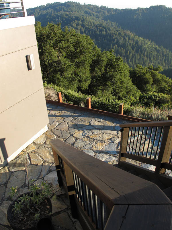 It goes all the way under the stairs and...